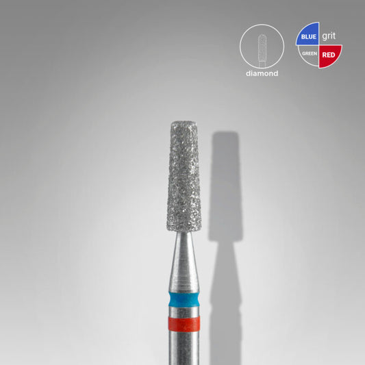 Diamond nail drill bit DUO cone red-blue EXPERT head diameter 2,5 mm / working part 8 mm